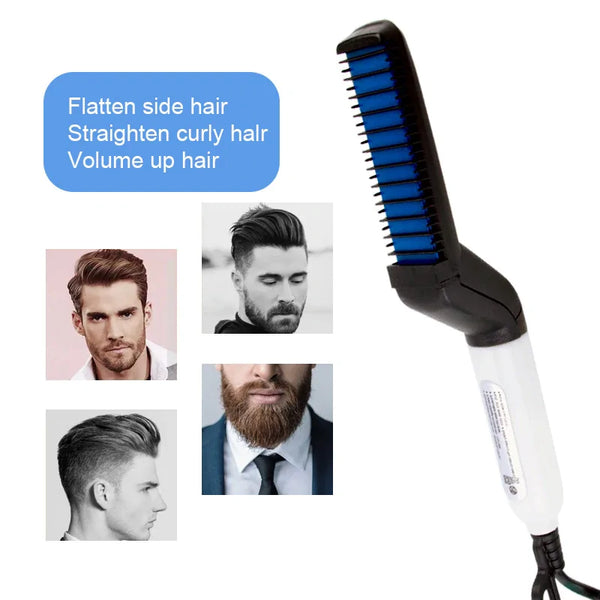 Multifunctional Hair Comb Beard Brush Straightener